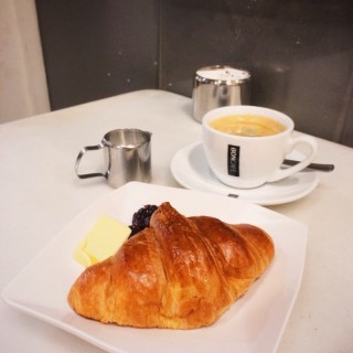 Croissant and long black coffee. - River Valley's Freshly Baked (River Valley)|Singapore