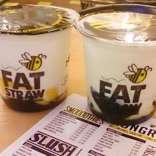 ice milk drink caramel, pudding, honey boba and grass jelly, boba - dari Fat Straw (Kebayoran Lama) di Kebayoran Lama |Jakarta
