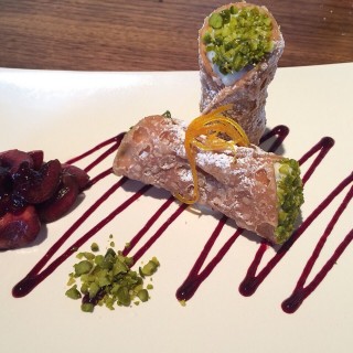 Ricotta and dark chocolate cannoli with Morello cherries - Marina Bay / Bread Street Kitchen (Marina Bay)|Singapore
