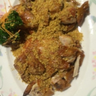 Roasted Chicken With Crispy Minced Garlic Served With Five Spiced Salt - Yishun / Peach Garden (Yishun)|Singapore