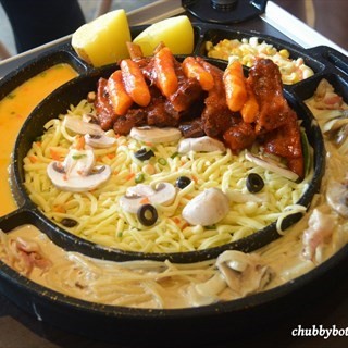 Cheese Deng-galbi (Cheese Pork Spare Ribs) Set B - 位于湯申的Nanta BBQ (湯申) | 新加坡