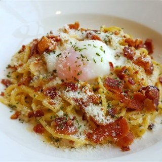 สปาเก็ตตี้คาโบนาราไข่ออนเซ็น (Spaghetti Carbonara with Onsen Egg) - Bang Pa-in's Suzette (ซูเซท-อยุธยา) (Bang Pa-in)|Others